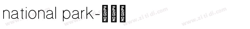 national park字体转换